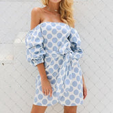 Polka Dot Off shoulder dress